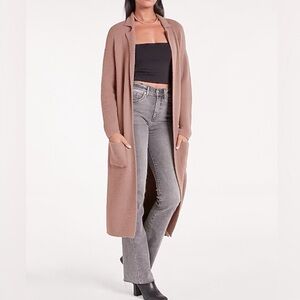 Express Cozy Notch Collar Duster Cardigan